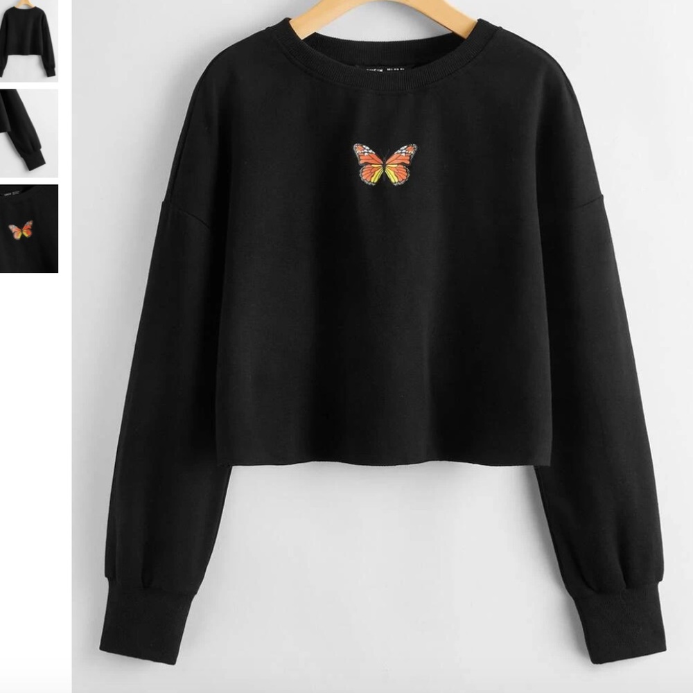 Butterfly crop sweater